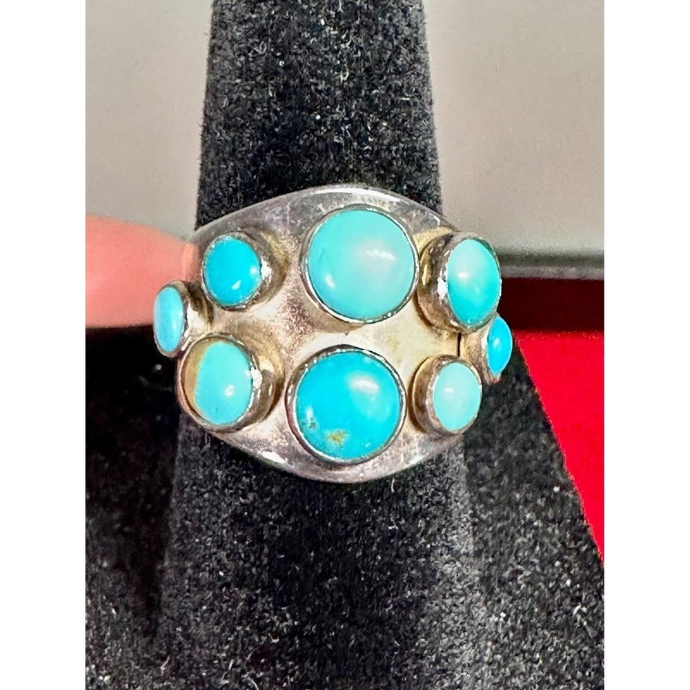 DTR Desert Rose Trading Jay King Turquoise Sterling Silver Ring Size 6 Vintage